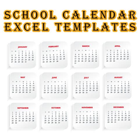 10 Free School Calendar Excel Templates - The Fox Click