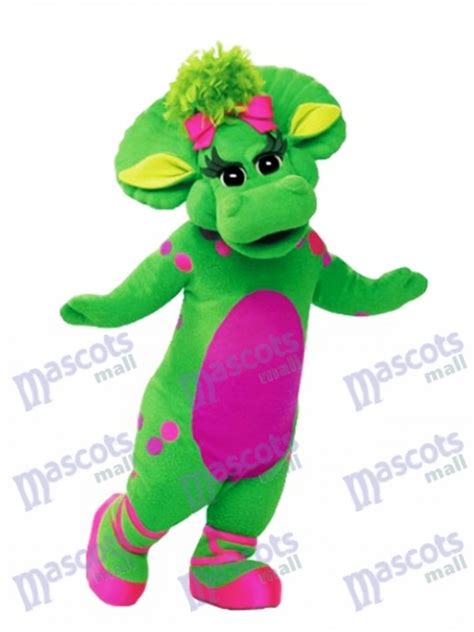 Costume de mascotte de Triceratops de Barney Baby Bop vert Cartoon Anime