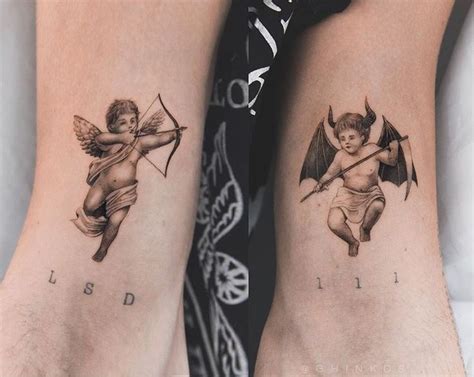 Which is your favorite? 😇 or 😈? . . Custom good and evil cherubs for ...