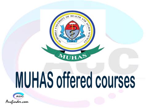 MUHAS courses 2021 - Muhimbili University of Health and Allied Sciences offered Courses 2021