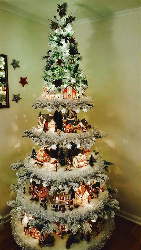 Christmas tree village🎄 | Diy christmas village, Christmas tree village ...