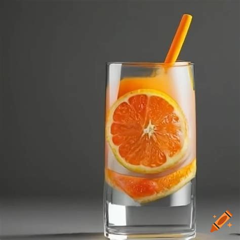 Glass of orange lemonade on Craiyon