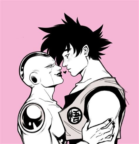 Goku And Vegeta Kissing Love