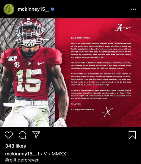 Alabama's All-American safety Xavier McKinney announces his plans for 2020 season