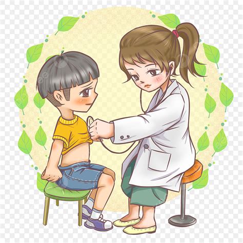 Doctor Treatment PNG Image, Commercial Cartoon Medical Treatment Scene ...