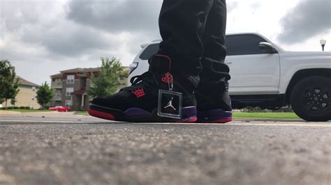 Air Jordan 4 Raptors ON FOOT LOOK! - YouTube