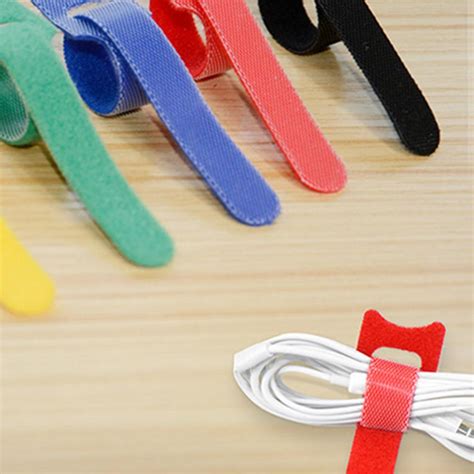 Releasable Cable Ties 50pcs Colored Plastics Reusable Cable ties Nylon Loop Wrap Zip Bundle Ties ...