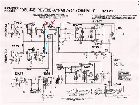 Fender deluxe reverb schematic