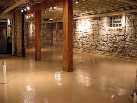 38 Brilliantly Furnished Basements (Photo Gallery) | Concrete basement floors, Basement concrete ...