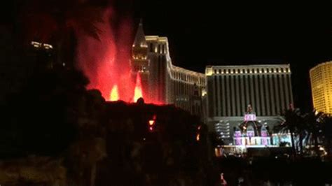 Mirage Hotel Volcano Show on Make a GIF