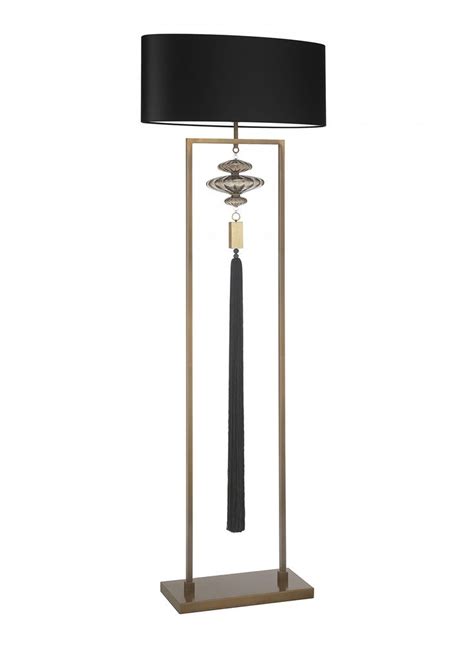 Constance Antique Brass Black Floor Lamp - Heathfield & Co | Floor lamp, Decorative floor lamps ...