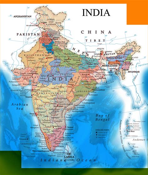 Political Map Of India Picture - United States Map