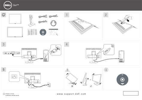 Dell P2213 Monitor Setup Diagram - Free PDF Download (1 Pages)