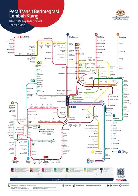 Map of Kuala Lumpur (KL) train: railway lines and railway stations of ...