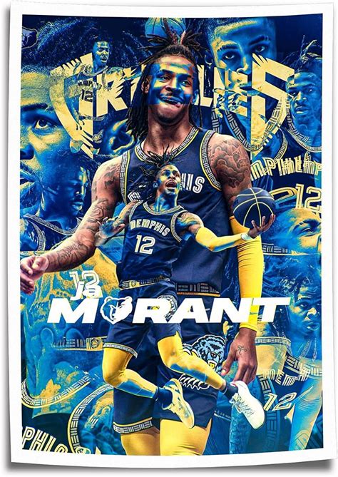 Ja Morant Poster Ja Morant Graffiti Basketball Poster HD Printed Canvas ...