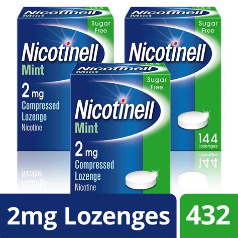 Nicotinell Nicotine Lozenge Stop Smoking Aid 2 mg Mint 432 Lozenges (3 x 144): Amazon.co.uk ...