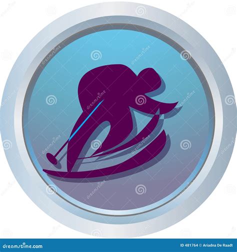 Logo of Alpine Skiing stock illustration. Illustration of games - 481764