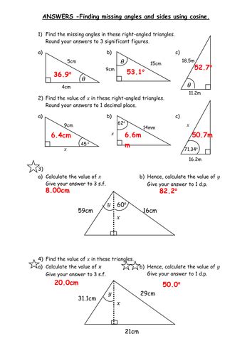 Sine Cosine Tangent Worksheet