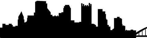 Pittsburgh Skyline Silhouette | Free vector silhouettes