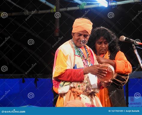 Baul Singers in Performance at Santiniketan Pous Festival in India Editorial Stock Image - Image ...