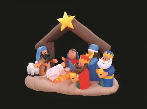 LB International Inflatable Nativity Scene Christmas Decoration