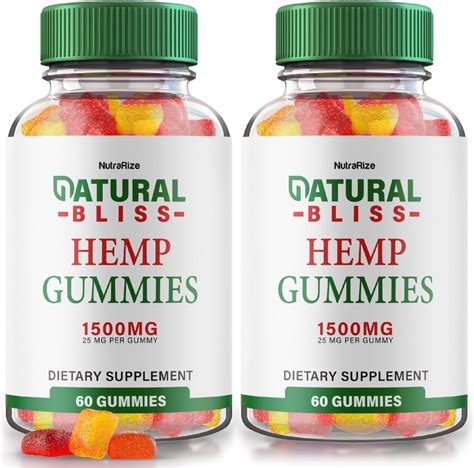 Amazon.com: (2 Pack) Natural Bliss - Natural Bliss Gummies, Hemp Supplement for Tranquility, A ...