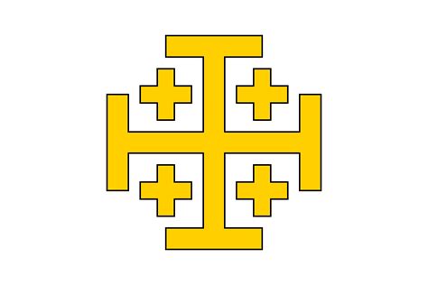 Flag of the Christian Kingdom of Jerusalem, set up when the Crusaders ...