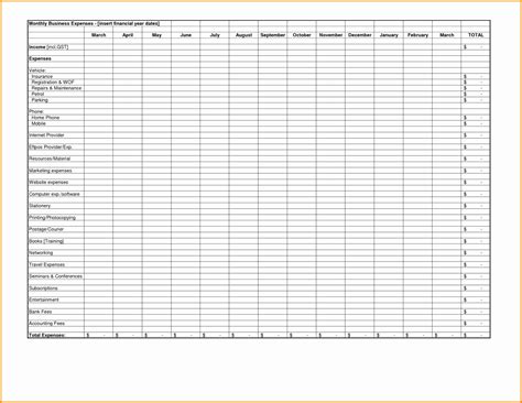 How To Set Up Spreadsheet For Expenses in Excel Spreadsheet For Business Expenses Template ...