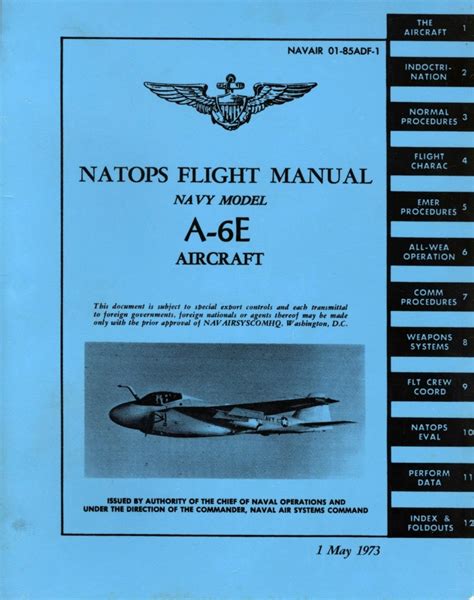 Navair 01-85ADF-1 Natops Flight Manual A-6E Intruder