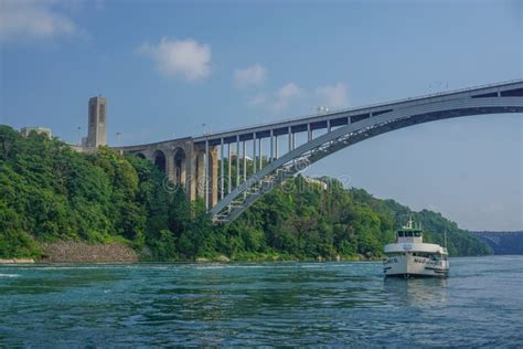 Niagara Falls, NY: the Rainbow Bridge Over the Niagara Gorge Editorial Stock Image - Image of ...