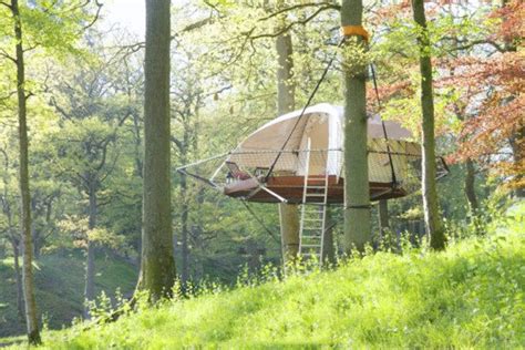 Lightweight DOM'UP treehouse tent can stay up for decades without harming the trees | Inhabitat ...