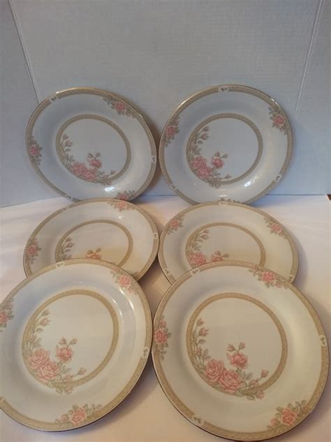 Set of Six Crown Ming Fine China Christina Pattern 1392 Jian - Etsy