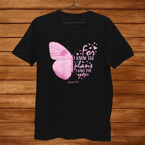 Pink Butterfly Religious Her Women Christian Sayings Shirt - TeeUni