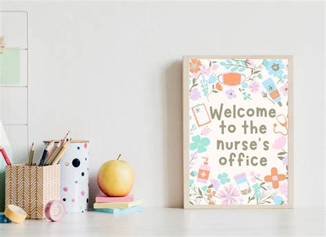 Nurse Office Decor Nurse Door Sign Digital School Nurse Office Sign Nurses Office Printable ...