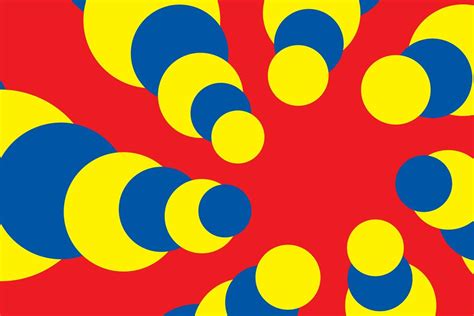 Primary colors background, blue, red, and yellow, geometric circle ...