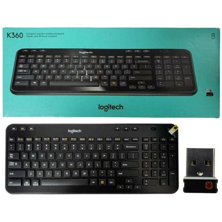 Logitech K360 Wireless USB Desktop Keyboard Compact Full Keyboard, 3 ...