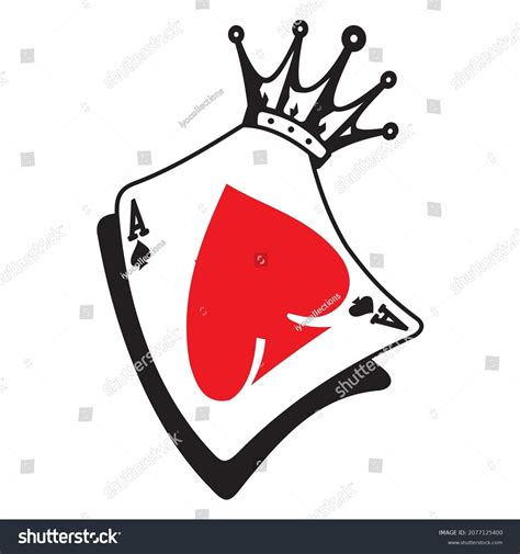 Ace Hearts Vector Illustration Playing Card Stock Vector (Royalty Free ...