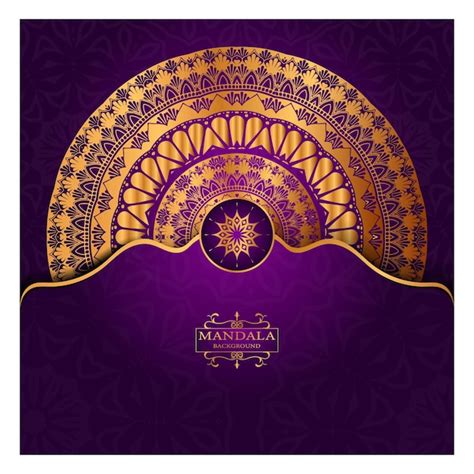 Premium Vector | A blue and gold card with a mandala design on it