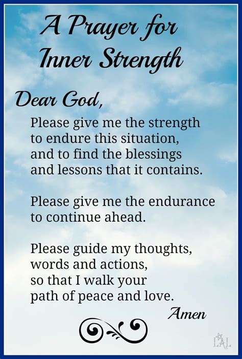 Prayer for Inner Strength | Prayers for healing, Prayer quotes, Prayer ...