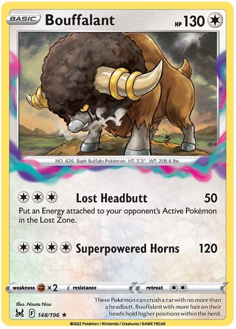 Bouffalant - Lost Origin #148 Pokemon Card