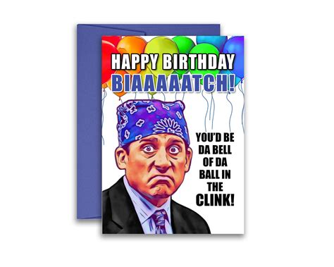 Buy Prison Mike Michael Scott Inspired Birthday Folded Card 5x7 inches w/Envelope Online at ...