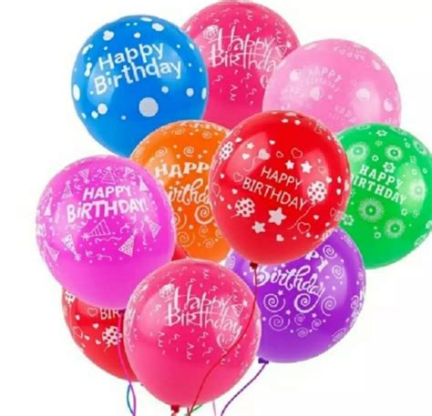 Printed Happy Birthday Balloons/Assorted Colors(25 pcs with free 25 pcs stick) | Lazada PH