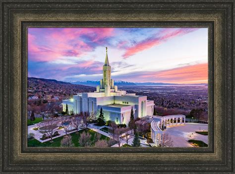 Bountiful Temple - Sunset Across the Valley by Scott Jarvie | Altus ...