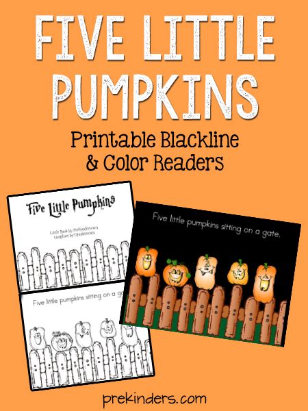 Five Little Pumpkins Printable Books - PreKinders