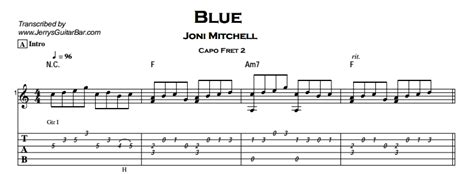 Joni Mitchell - Blue | Guitar Lesson, Tab & Chords | Jerry's Guitar Bar