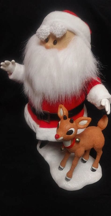 Rudolph Red Nosed Reindeer & Santa Claus Dept. 56 Clothtique Possible ...