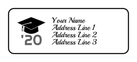 Graduation Return Address Labels Free Template - FREE PRINTABLE TEMPLATES