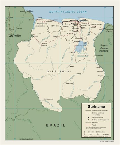 Geopolitical Map Of Suriname Suriname Maps | Images and Photos finder