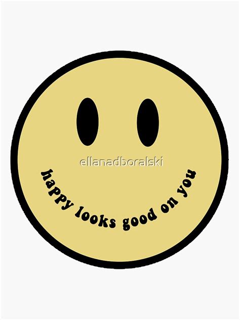 "smiley face with text" Sticker by ellanadboralski | Redbubble