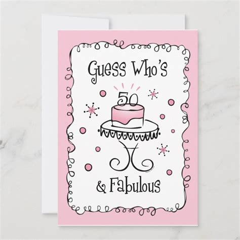 Fabulous 50 Custom Birthday Invitations | Zazzle